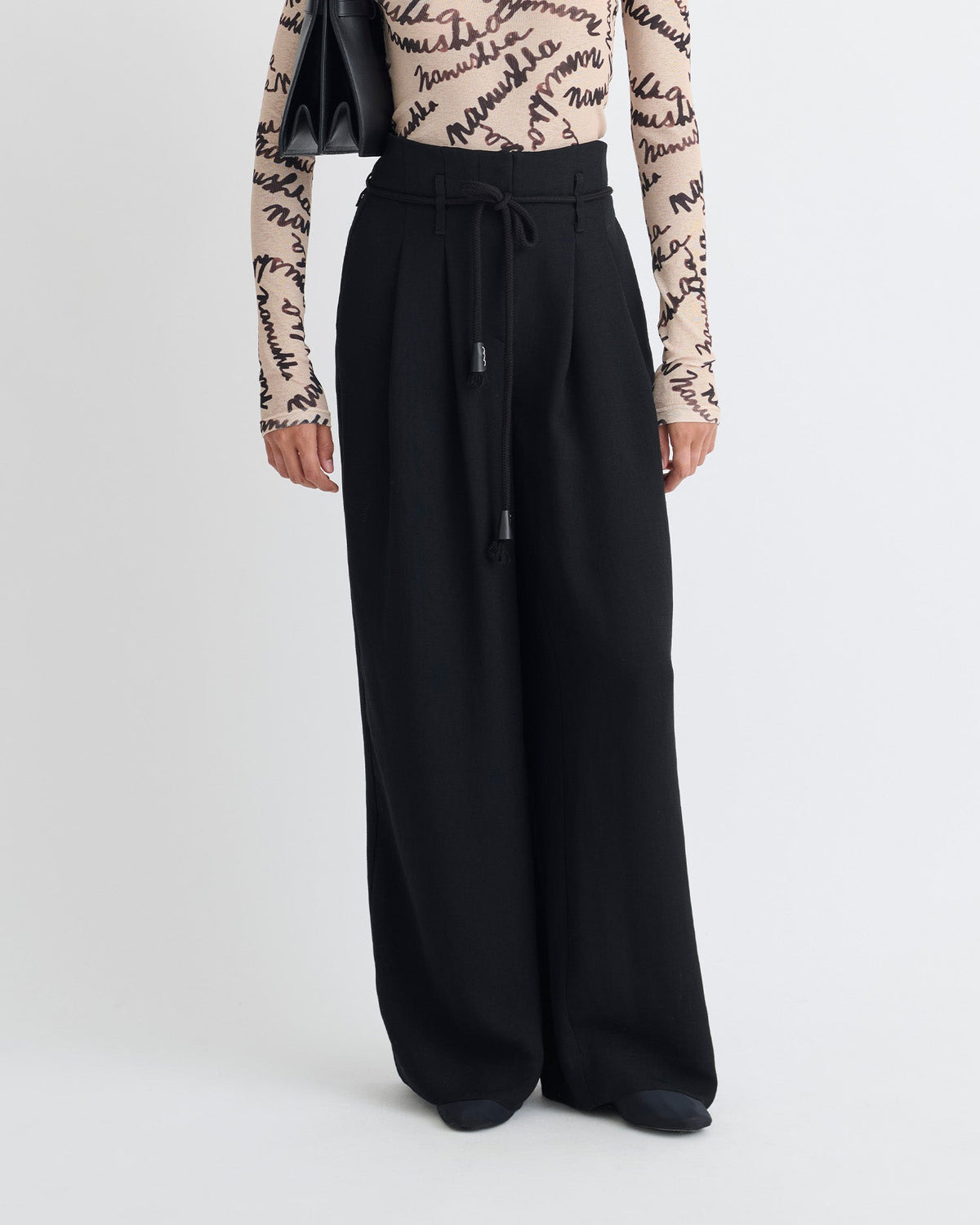 Nevada Belted pants - Black | Nanushka