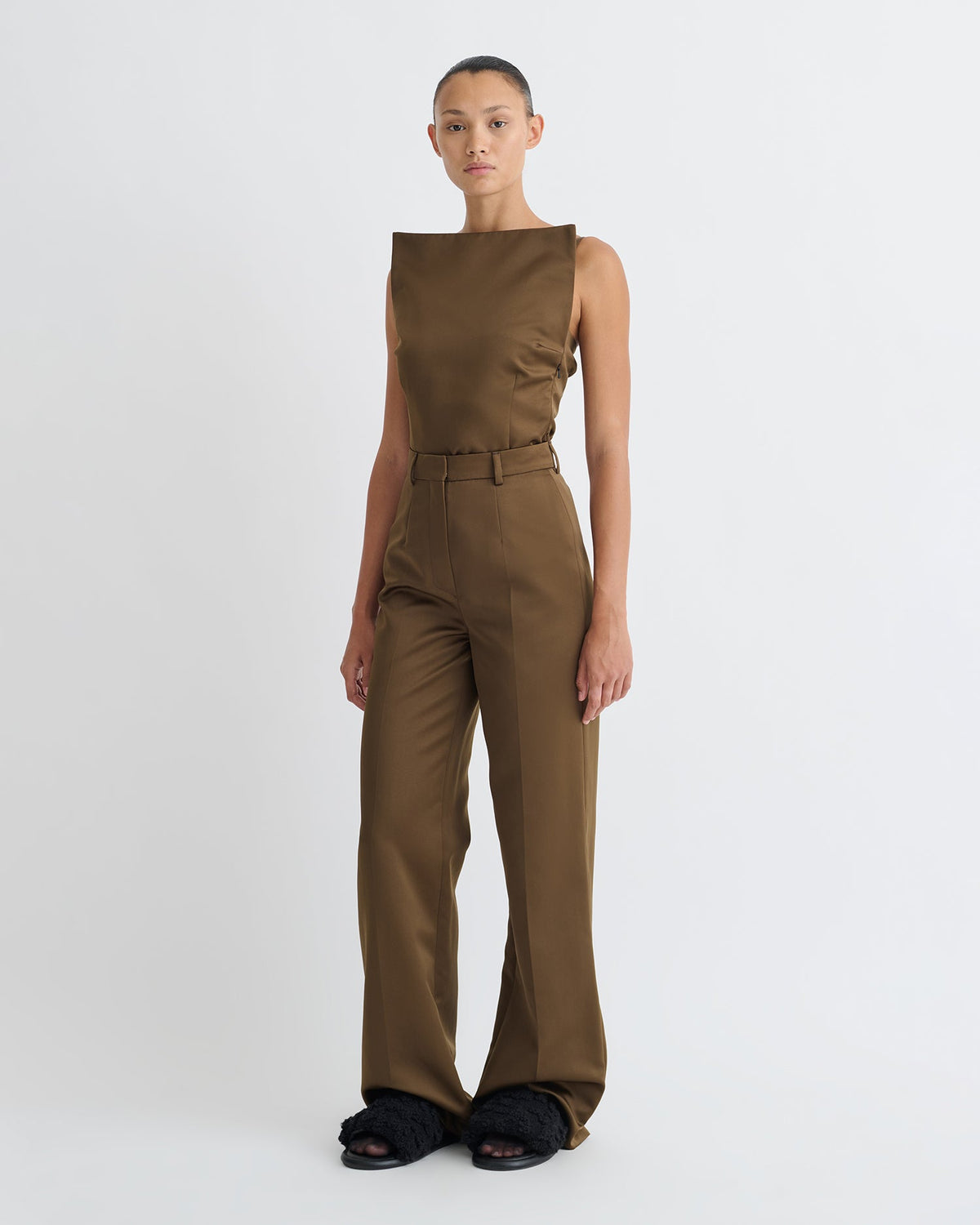 Franny Structured pants - Wood | Nanushka