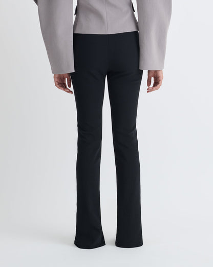 Luana Front slit pants - Black | Nanushka