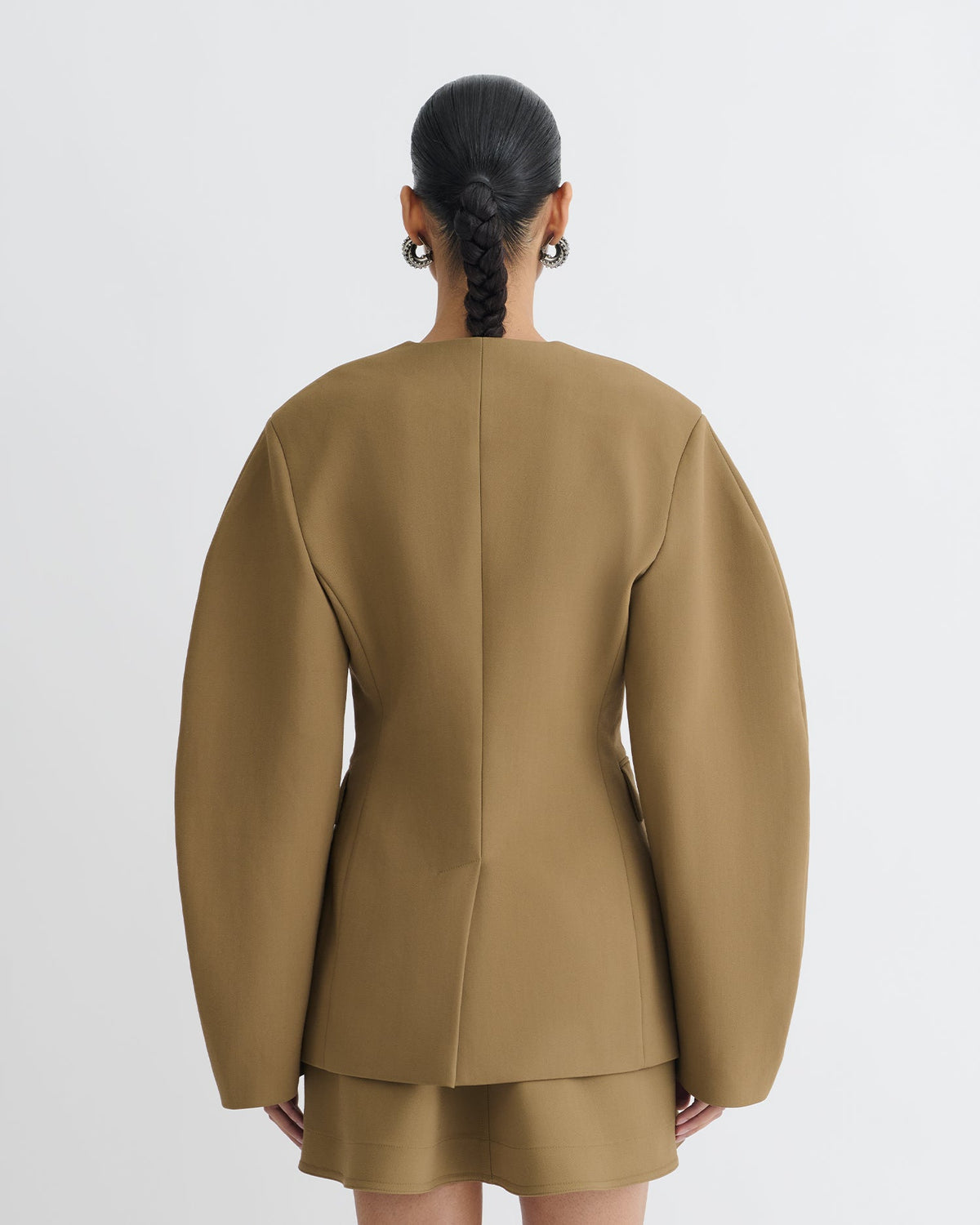 Kaori Elongated Blazer - Brown | Nanushka