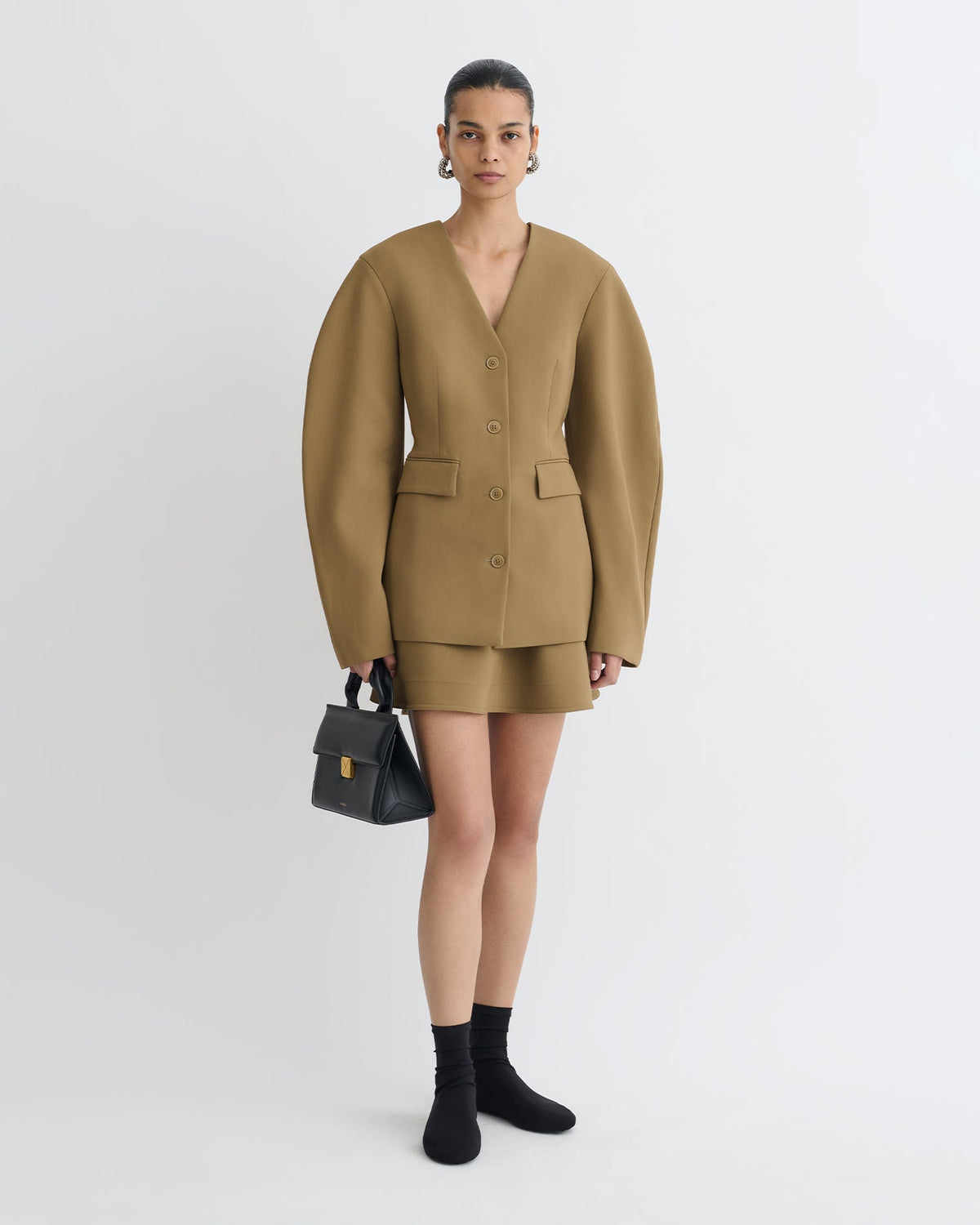 Kaori Elongated Blazer - Brown | Nanushka