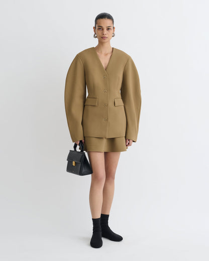 Kaori Elongated Blazer - Brown | Nanushka