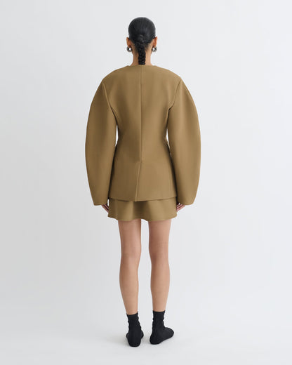 Kaori Elongated Blazer - Brown | Nanushka