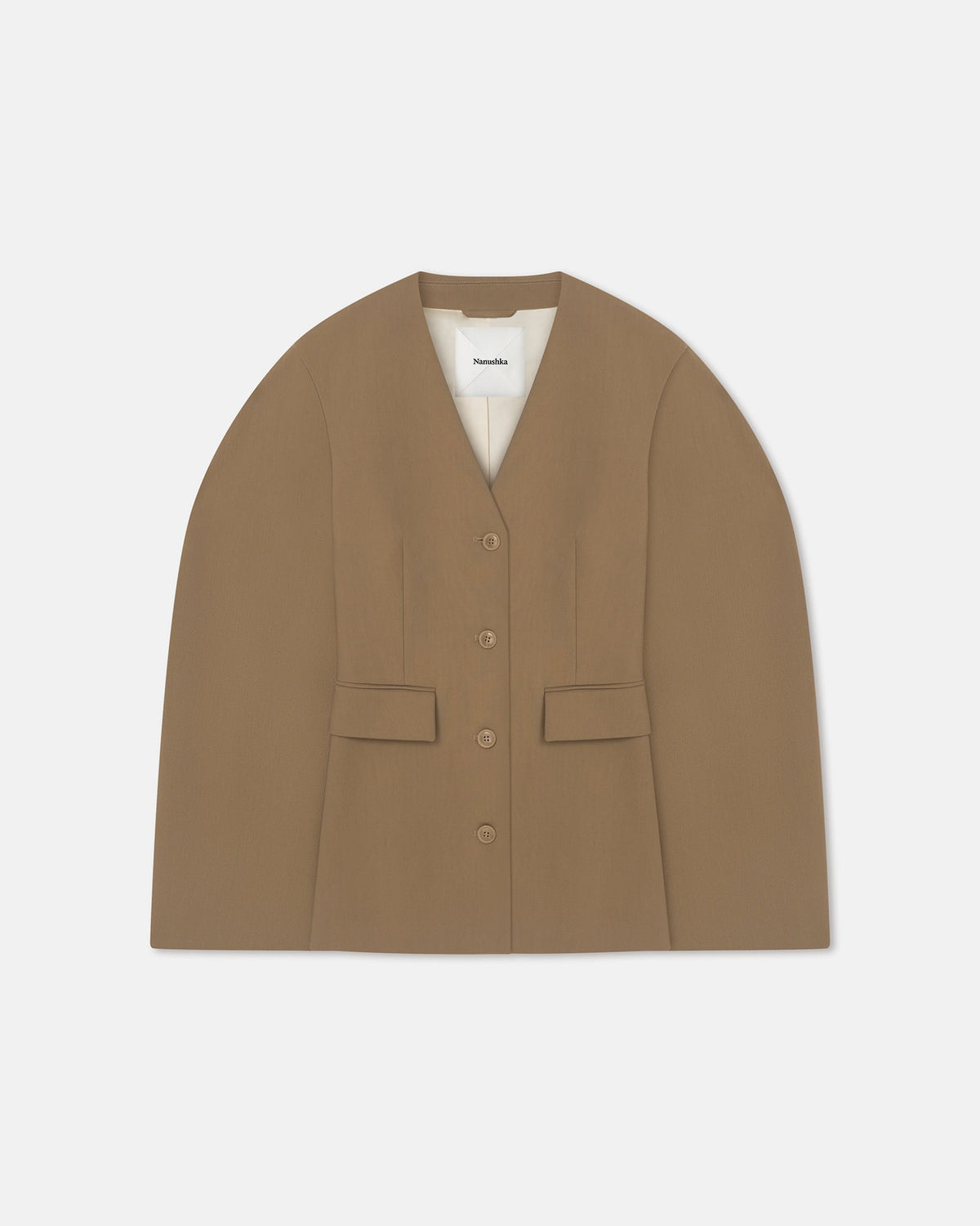 Kaori Elongated Blazer - Brown | Nanushka