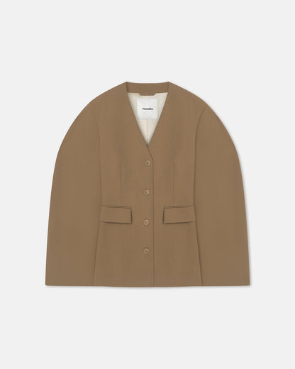 Kaori Elongated Blazer - Brown | Nanushka