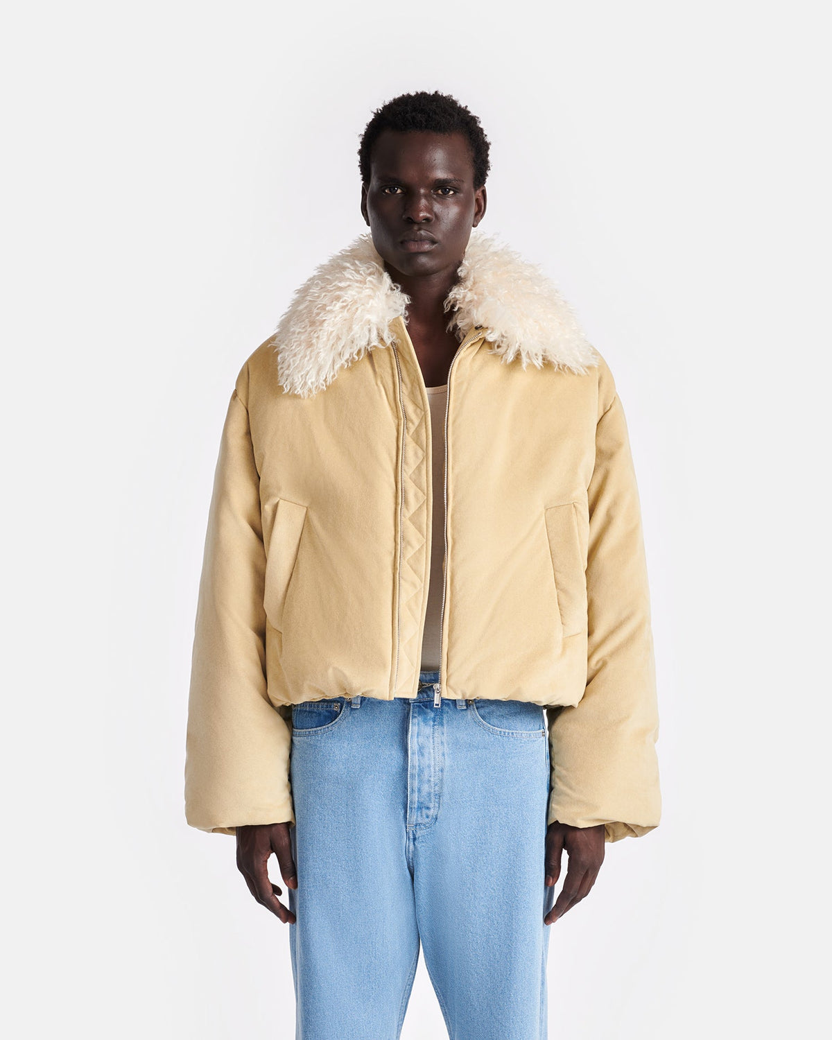 Zacharie Jacket - Beige/Creme | Nanushka