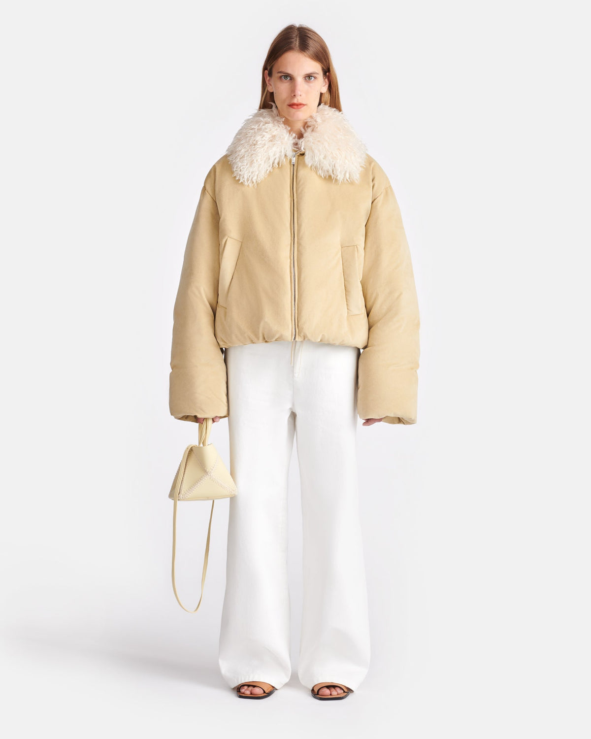Zacharie Jacket - Beige/Creme | Nanushka