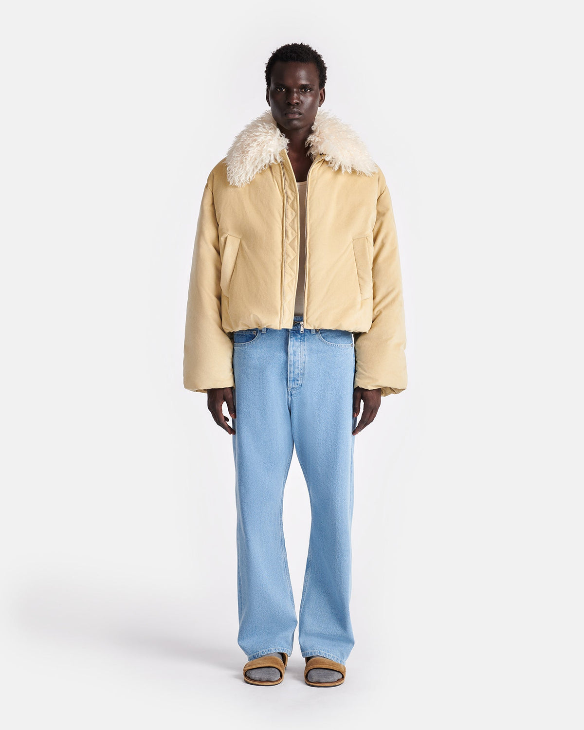 Zacharie Jacket - Beige/Creme | Nanushka