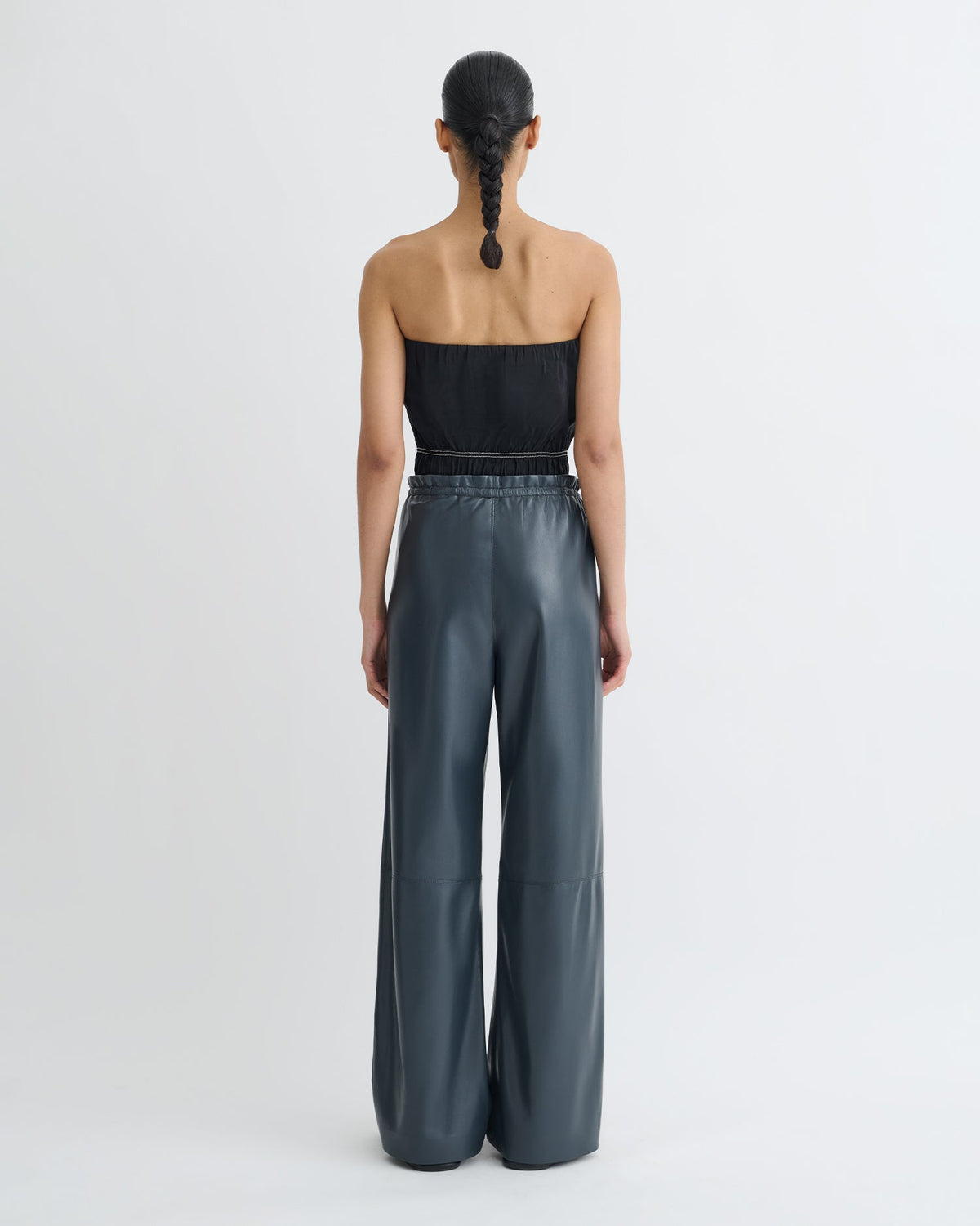 Geb Okobor™ Alt-Leather Pants - Steel Blue | Nanushka