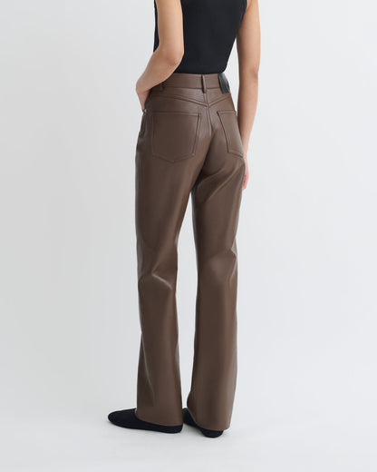 Seldes Regenerated Leather Pants - Chocolate | Nanushka