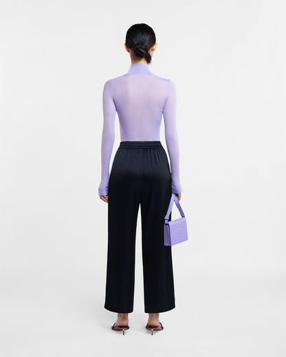 Odessa Slip Satin Pants - Black | Nanushka