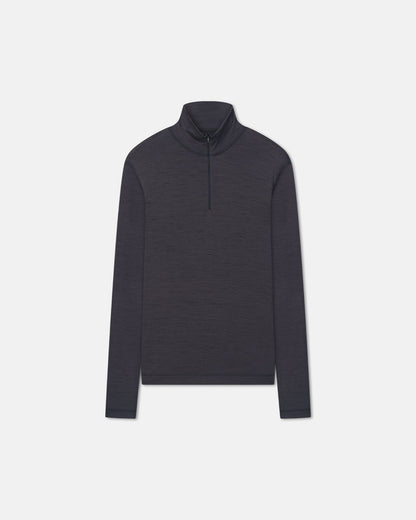Tenoch Melange Wool Jersey Turtleneck Top - Grey Melange | Nanushka