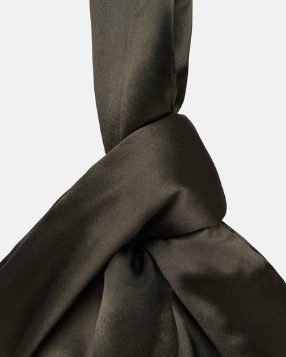 Jen Slip Satin Bag - Dark Green | Nanushka