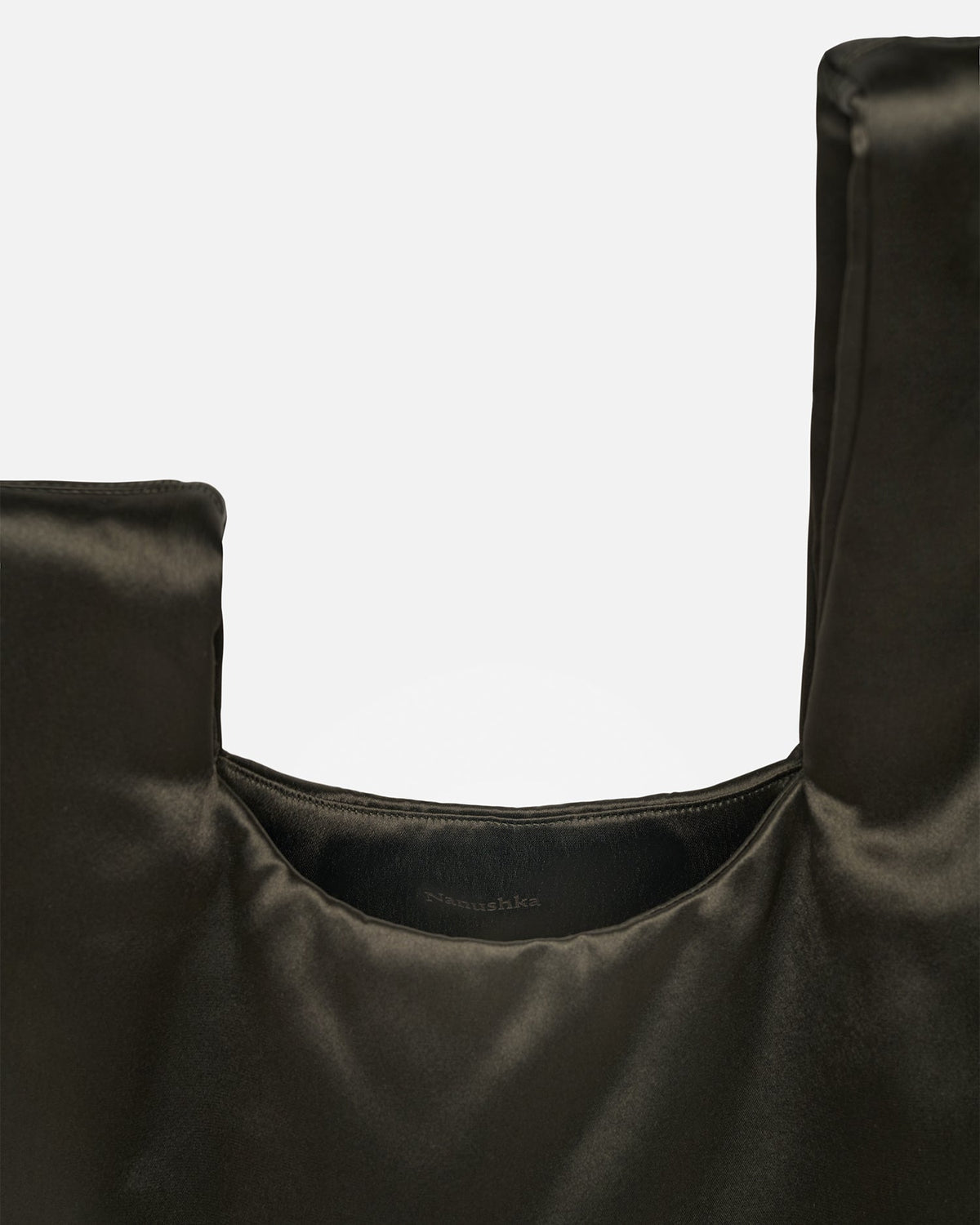 Jen Slip Satin Bag - Dark Green | Nanushka