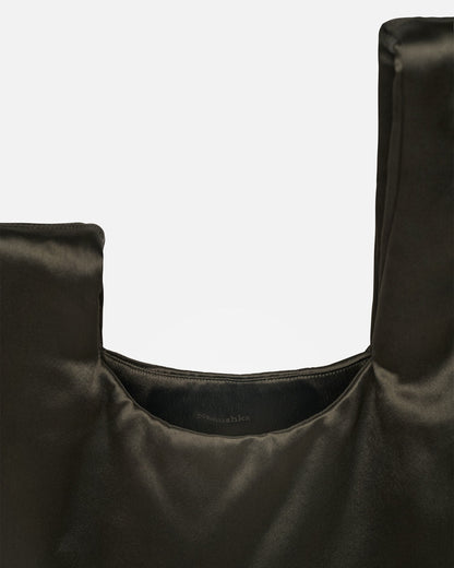 Jen Slip Satin Bag - Dark Green | Nanushka