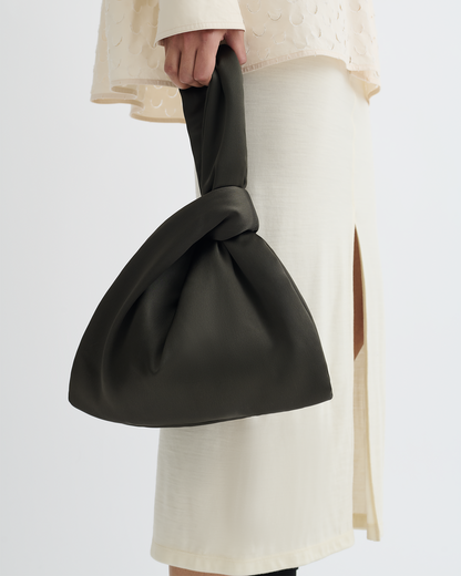 Jen Slip Satin Bag - Dark Green | Nanushka