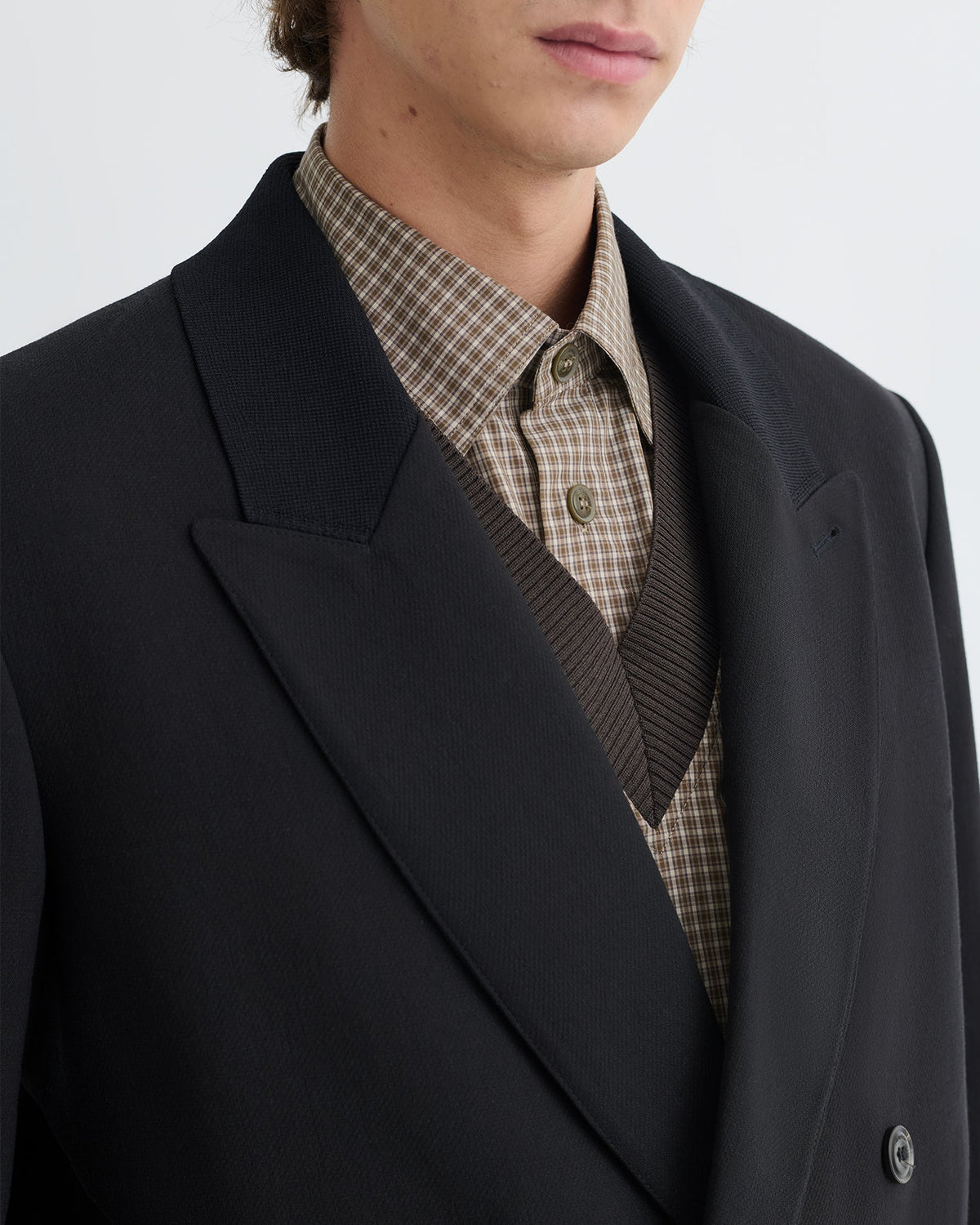 Anselm Double-Breasted Crepe Twill Blazer - Black | Nanushka