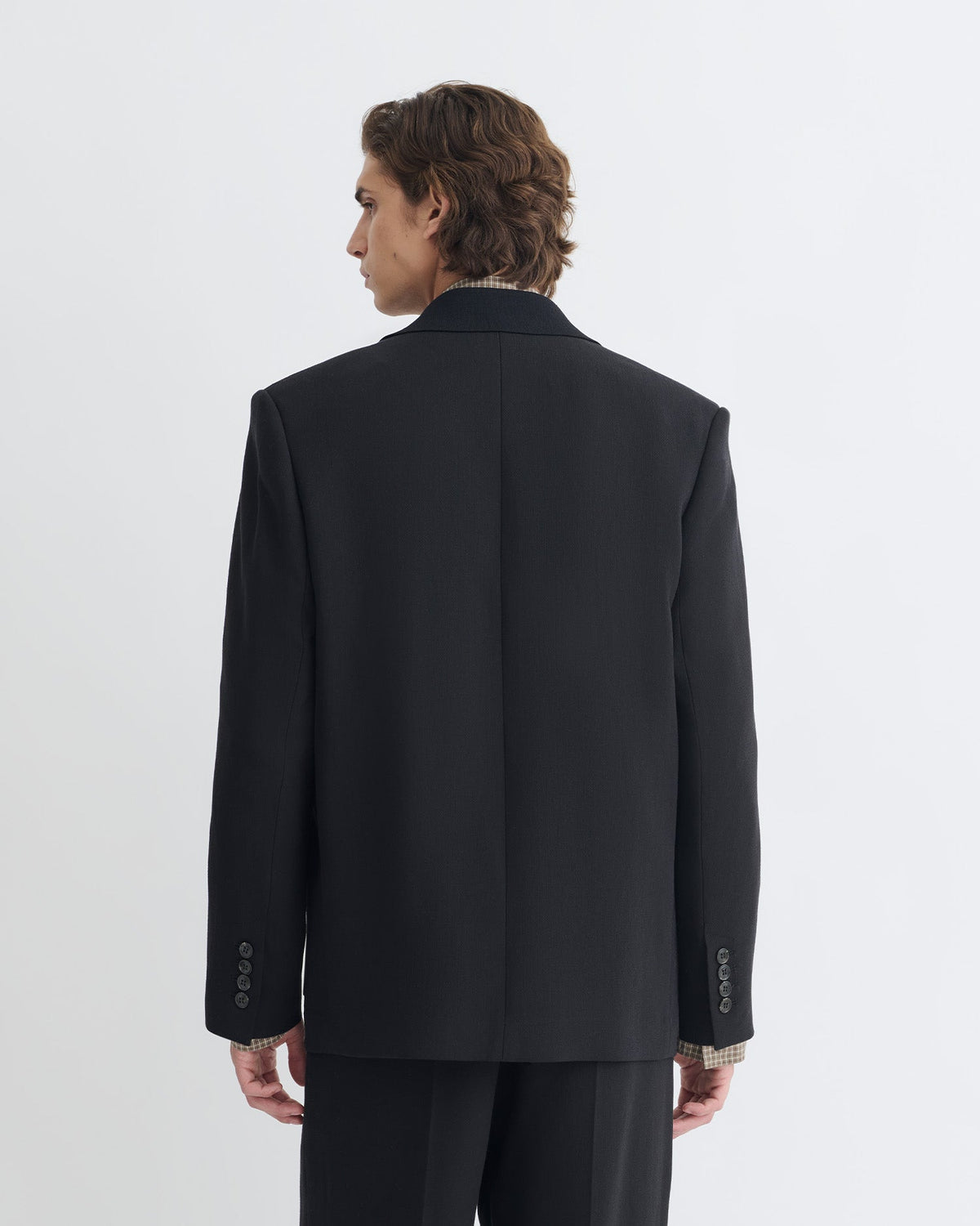 Anselm Double-Breasted Crepe Twill Blazer - Black | Nanushka