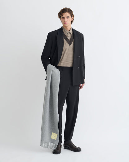 Anselm Double-Breasted Crepe Twill Blazer - Black | Nanushka