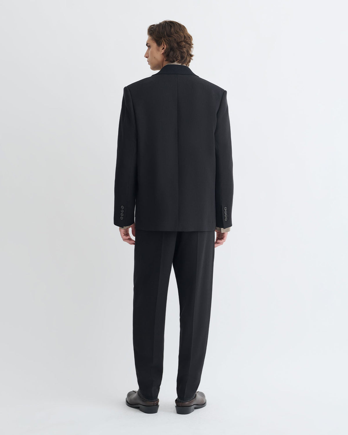 Anselm Double-Breasted Crepe Twill Blazer - Black | Nanushka