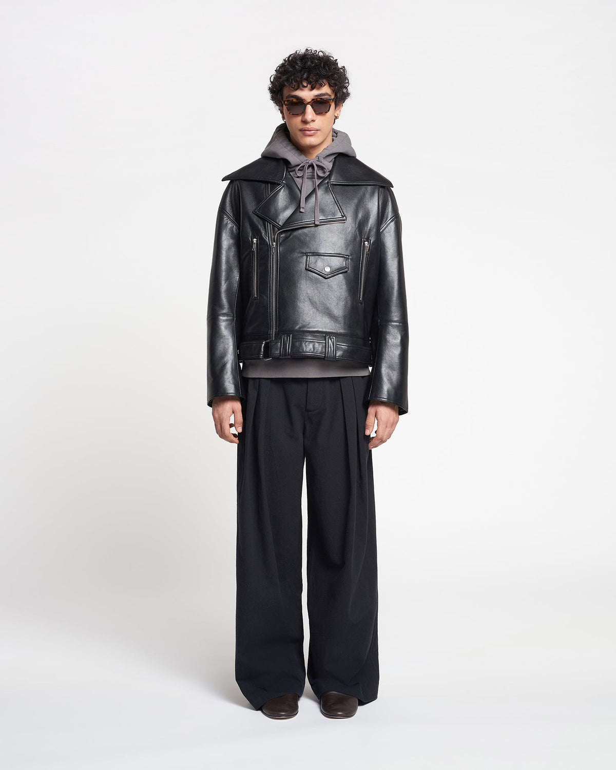 Berti Regenerated leather jacket - Black | Nanushka