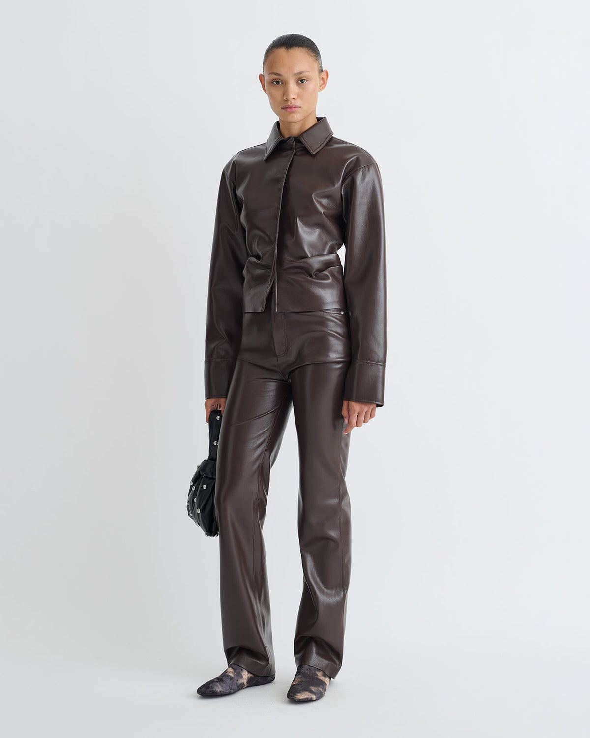 Hildie Okobor Shirt - Coffee Ground | Nanushka