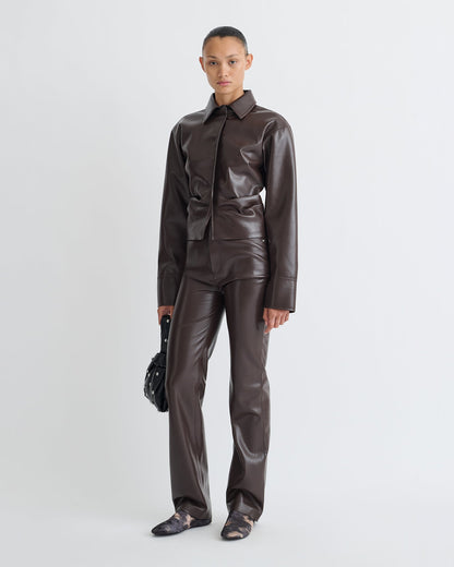 Hildie Okobor Shirt - Coffee Ground | Nanushka