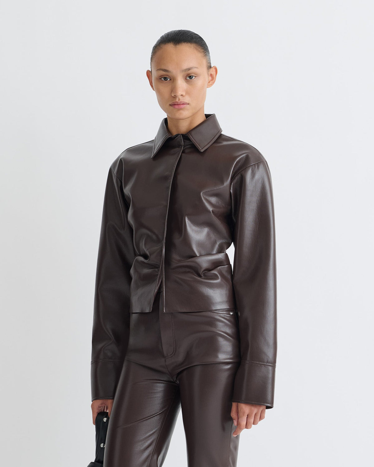 Hildie Okobor Shirt - Coffee Ground | Nanushka