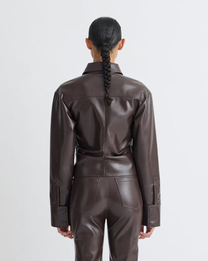 Hildie Okobor Shirt - Coffee Ground | Nanushka