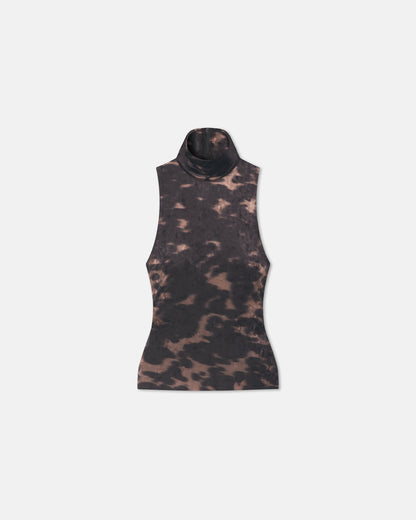 Sula Sleeveless top - Midnight Mocha Brown | Nanushka