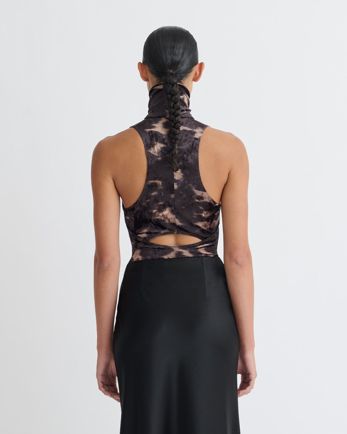 Sula Sleeveless top - Midnight Mocha Brown | Nanushka