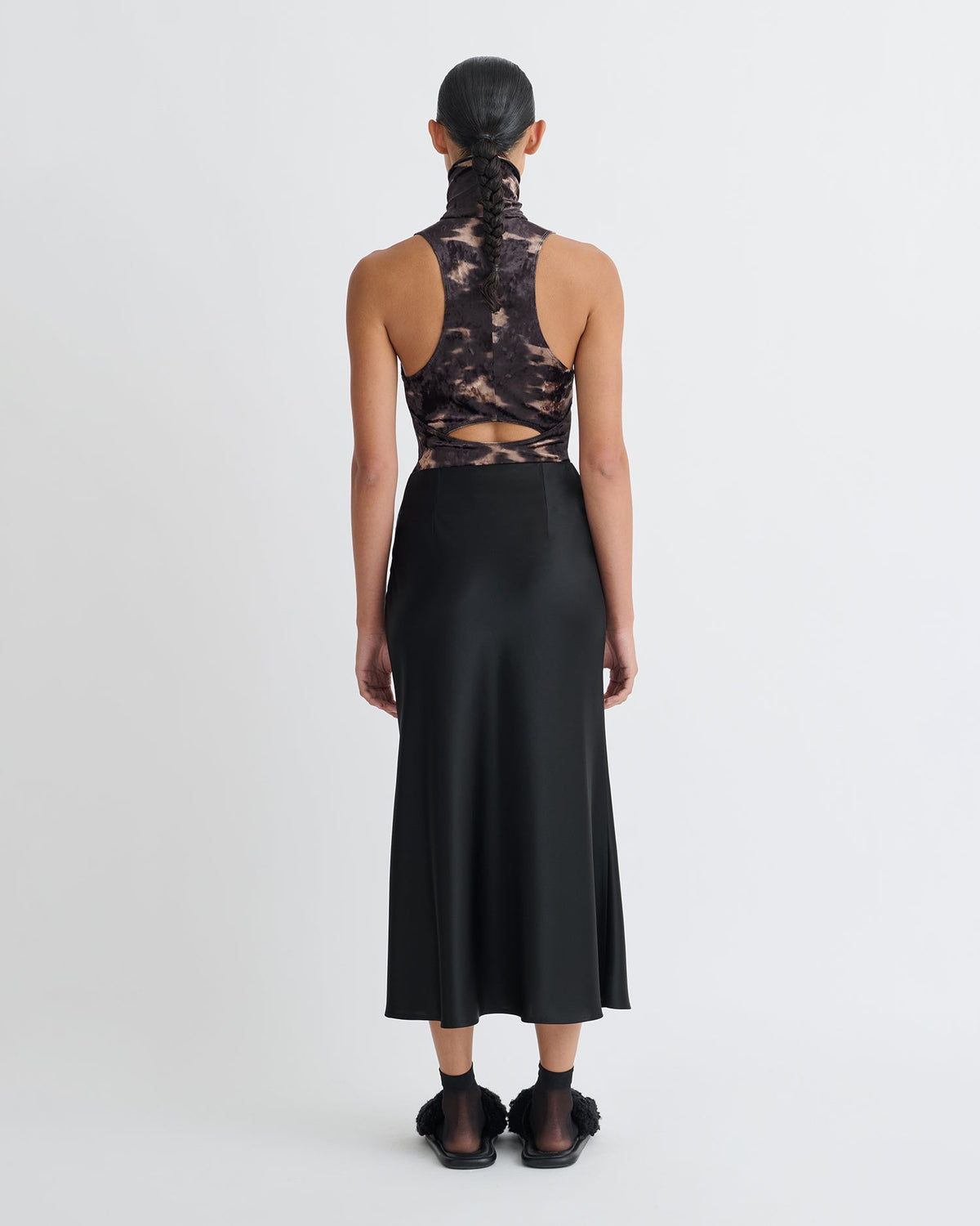Sula Sleeveless top - Midnight Mocha Brown | Nanushka