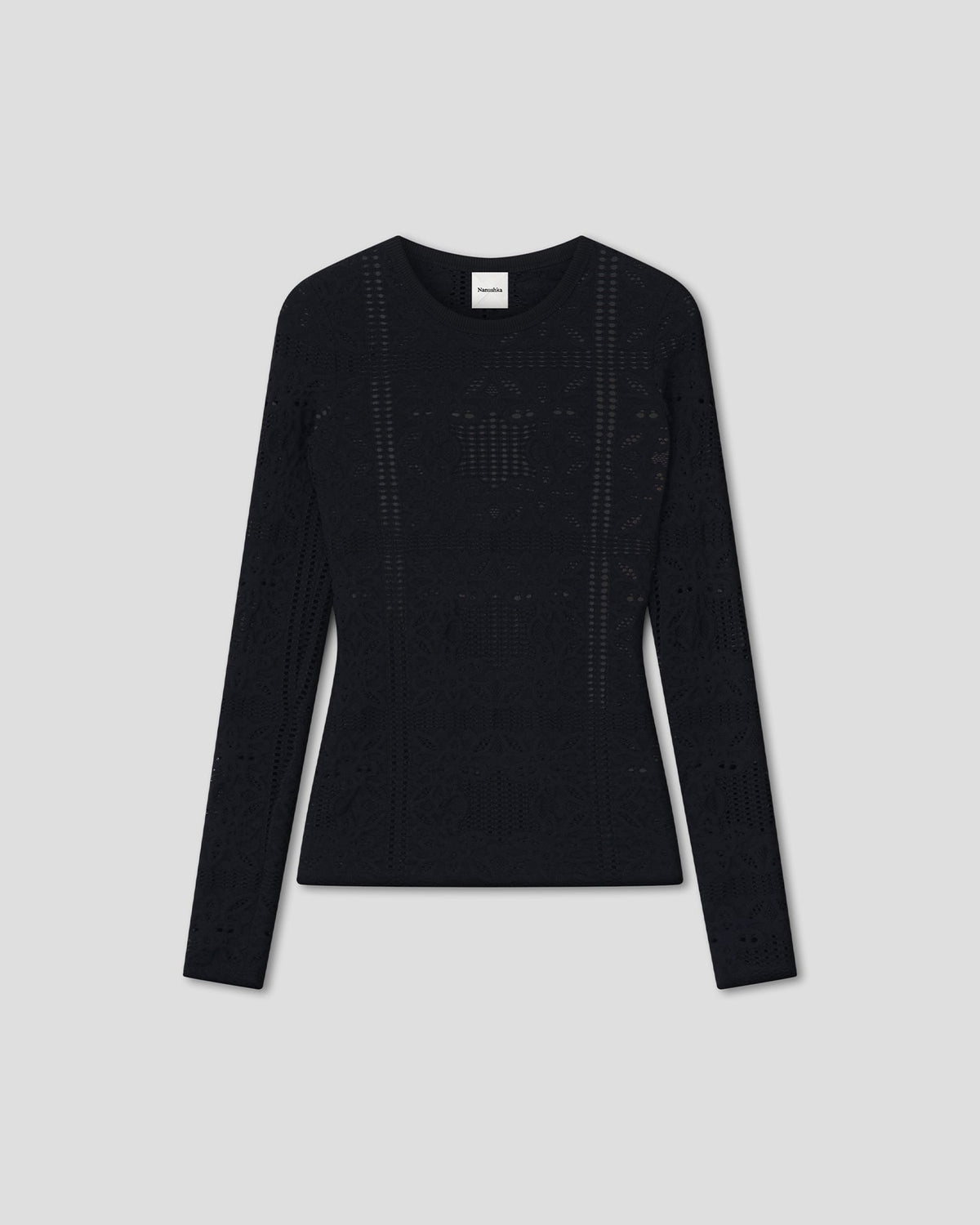 Lymee Long sleeve top - Black | Nanushka