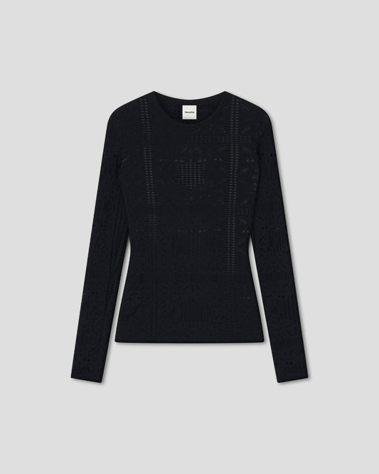 Lymee Long sleeve top - Black | Nanushka