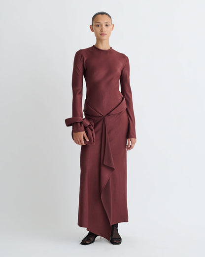 Diah Maxi dress - Mahogany | Nanushka