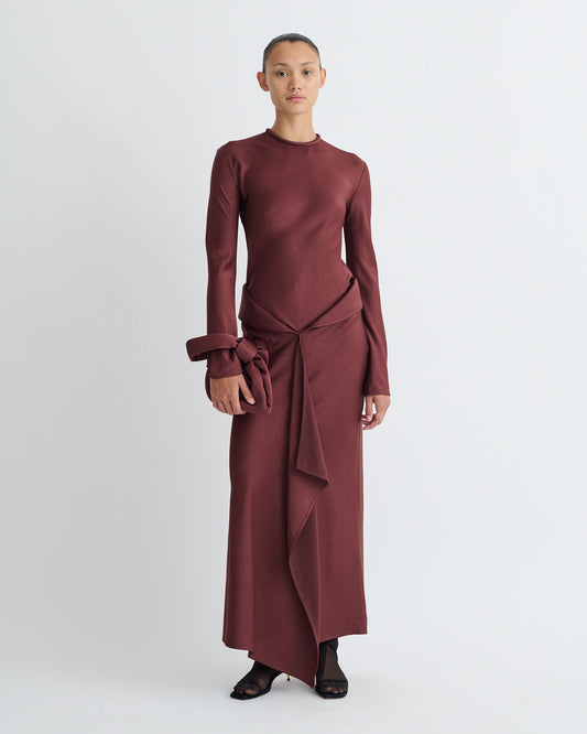 Diah Maxi dress - Mahogany | Nanushka