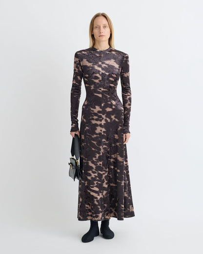 Jynx Dress - Midnight Mocha Brown | Nanushka