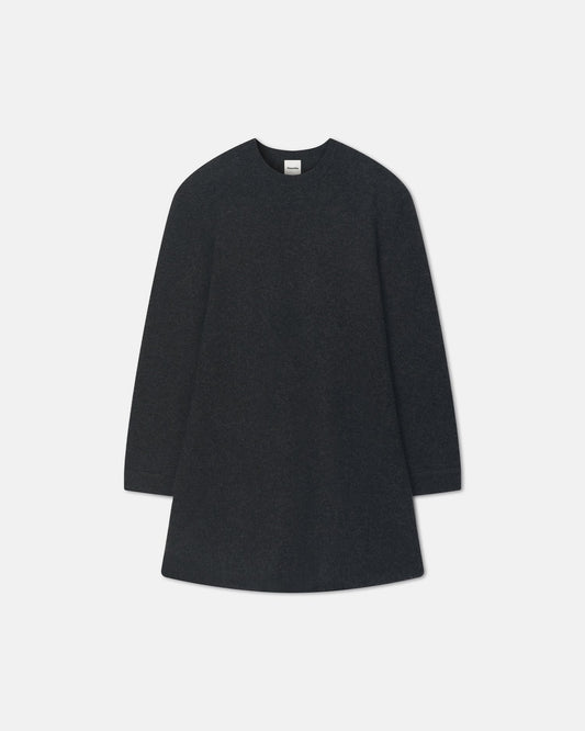 Yetta Overwashed Merino Mini Dress - Charcoal | Nanushka