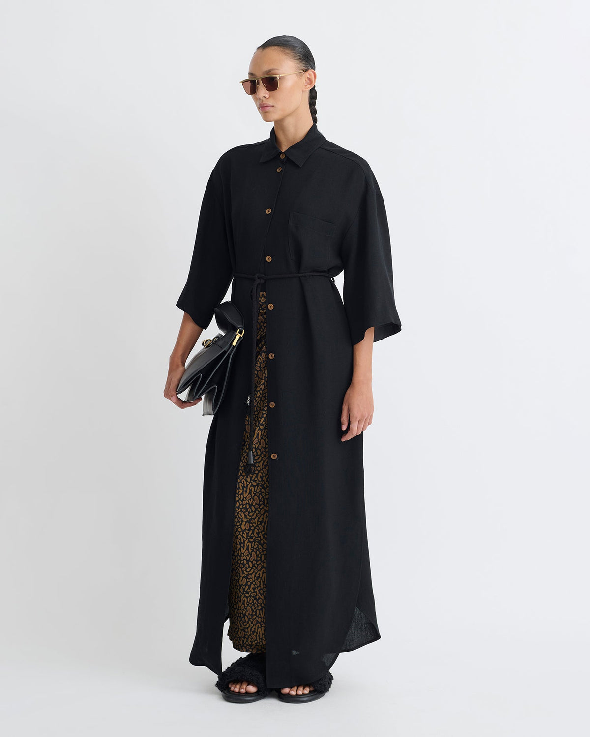 Damala Shirt dress - Black | Nanushka