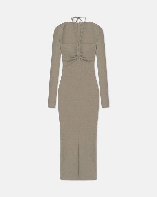 Aponi Mesh Jersey Dress - Fog | Nanushka