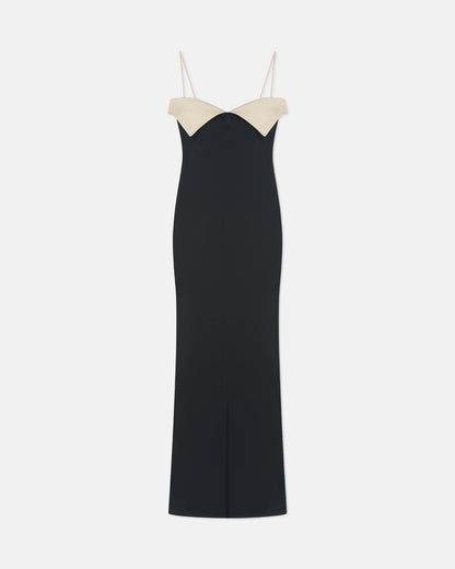 Nelma Dress - Black/Ecru | Nanushka