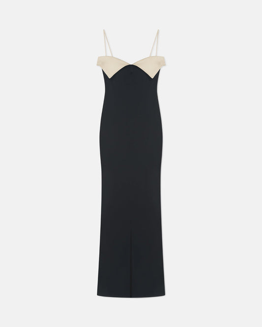 Nelma Dress - Black/Ecru | Nanushka