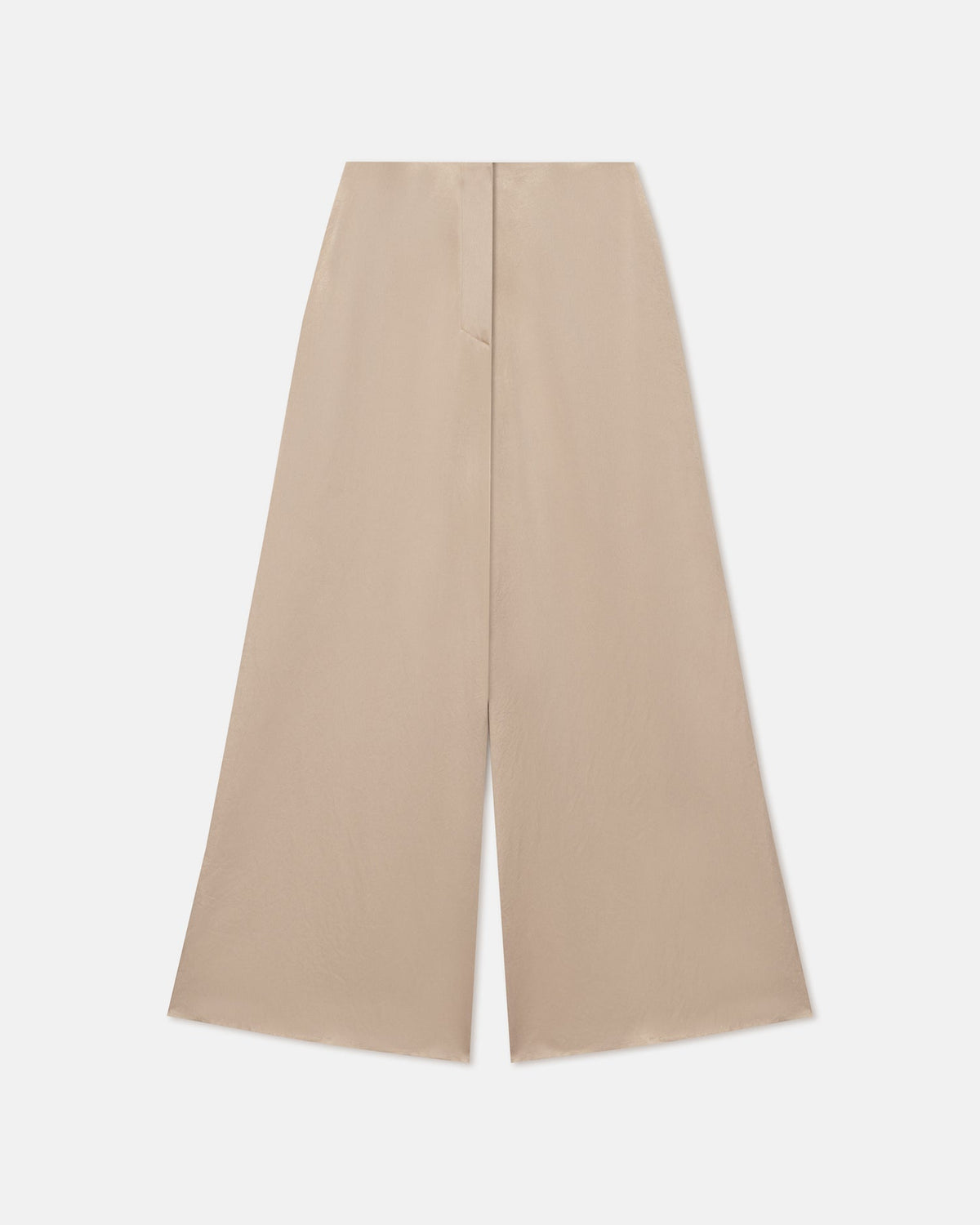 Zaniah Slip Satin Wide-Leg Pants - Dune | Nanushka