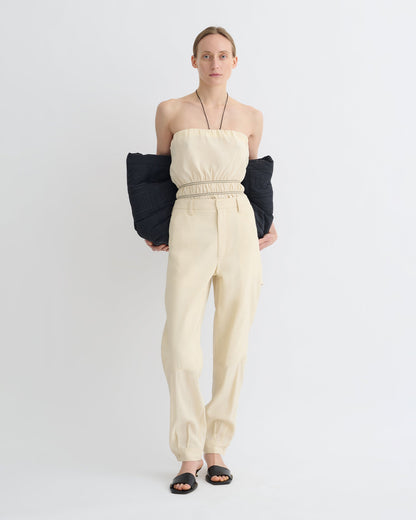Daron Glass Poplin Pants - Oat | Nanushka