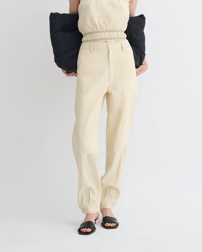Daron Glass Poplin Pants - Oat | Nanushka