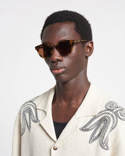 Duy Bio-Plastic Round-Frame Sunglasses - Dark Amber | Nanushka