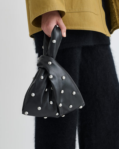 Jen Mini Okobor/Studs Evening Bag - Black/Silver | Nanushka