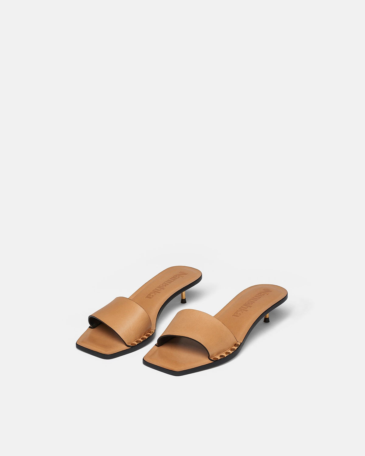 Ibiron Leather Sandals - Natural Tan | Nanushka