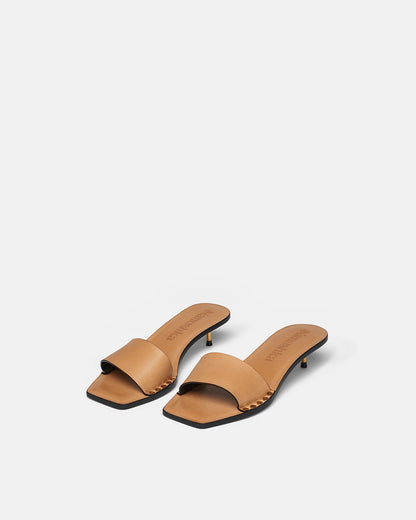 Ibiron Leather Sandals - Natural Tan | Nanushka