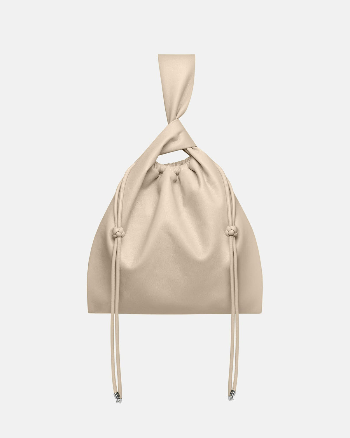 Jen Drawstring Large Okobor™ Alt-Leather Bag - Chalk | Nanushka